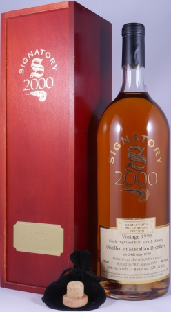 Macallan 1990 9 Years Sherry Butt No. 10037 Signatory Millenium Edition Highland Single Malt Scotch Whisky 43.0% Vol. 1.5L