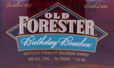 Old Forester Spring 1993 13 Years Bottled 2006 Birthday Edition 6. Release Kentucky Straight Bourbon Whiskey 48,0%