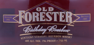 Old Forester Spring 1993 Over 8 Years Old Bottled 2005 Birthday Edition 5th Release Kentucky Straight Bourbon Whiskey 48.0%