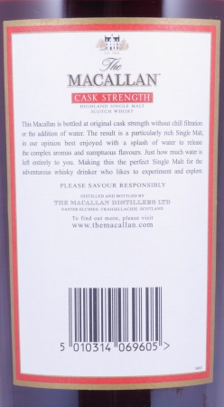 Macallan 10 Years Cask Strength Sherry Oak Highland Single Malt Scotch Whisky 58.1%