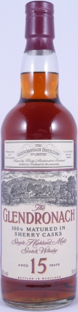 Glendronach 15 Years Old Bottling 100% Matured in Sherry Casks Highland Single Malt Scotch Whisky 40.0%