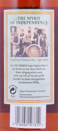 Glenfarclas 1978 21 Years The Spirit of Independence Highland Single Malt Scotch Whisky Cask Strength 60,3%