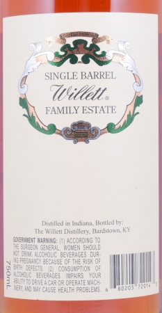 Willett 7 Years Single Barrel No. 58 Family Estate Rare Release Straight Rye Whiskey 57,2%