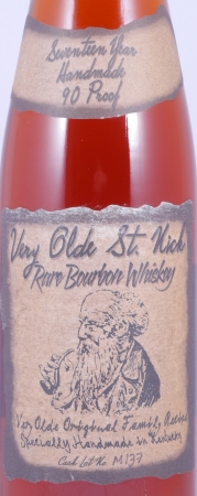 Very Olde St. Nick 17 Years Cask Lot No. M137 Wax Sealed Handmade 90 Proof Kentucky Straight Bourbon Whiskey 45,0%
