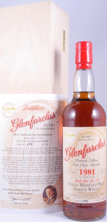 Glenfarclas 1981 23 Years Port Pipes Selection Cask No. 129 Premium Edition für KaDeWe Highland Single Malt Scotch Whisky 46,0%