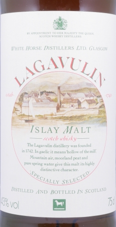 Lagavulin 12 Years Specially Selected White Horse Distillers LTD. 1980s Islay Single Malt Scotch Whisky 43,0%