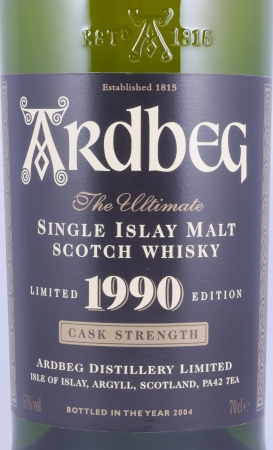 Ardbeg 1990 13 Years Limited Special Release Islay Single Malt Scotch Whisky No Back Label Cask Strength 55,0%