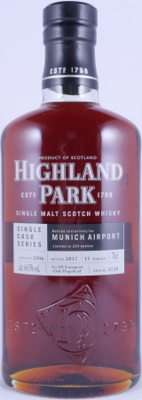 Highland Park 2006 11 Years First Fill European Hogshead Cask No. 3720 Munich Airport Exclusive Orkney Islands Single Malt Scotch Whisky 64,5%