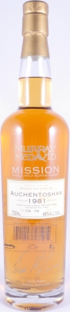 Auchentoshan 1981 24 Years Bourbon and Syrah Cask Finish Murray McDavid Limited Mission Edition Lowland Single Malt Scotch Whisky 46.0%