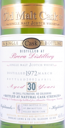 Brora 1970 30 Years Oak Cask Douglas Laing Old Malt Cask bottled for Alambic Classique Highland Single Malt Scotch Whisky 46,6%