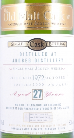 Ardbeg 1972 27 Years Oak Cask Douglas Laing Old Malt Cask Islay Single Malt Scotch Whisky 50,0%