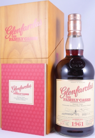Glenfarclas 1961 53 Years The Family Casks Summer 2014 1st Fill Sherry Hogshead Cask No. 3054 Highland Single Malt Scotch Whisky 44.2%