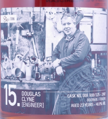Bruichladdich 1992 23 Years Bourbon/Figuero Cask No. 009 R09/125 Laddie Crew Valinch 15 Engineer Douglas Clyne Islay Single Malt Scotch Whisky 49.8%