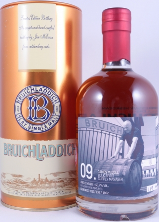Bruichladdich 1992 22 Years Pedro Ximénez Sherry Cask No. 11 R10/130 The Laddie Crew Valinch No. 09 James McColl Islay Single Malt Scotch Whisky 50,7%