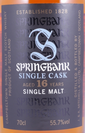 Springbank 1999 16 Years Refill Sherry Cask Campbeltown Single Malt Scotch Whisky Cask Strength 55,7%