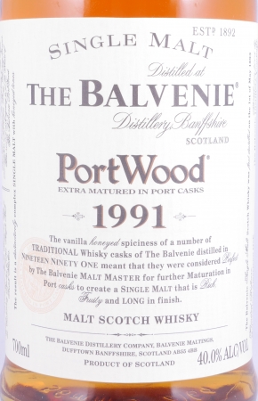 Balvenie 1991 14 Years Port Wood Limited Release Highland Single Malt Scotch Whisky 40.0%