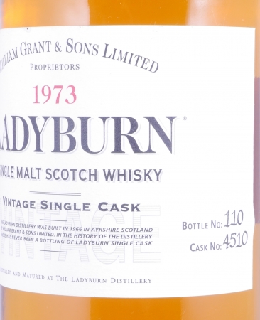 Ladyburn 1973 27 Years Vintage Single Cask No. 4510 Lowland Single Malt Scotch Whisky Cask Strength 50,4%