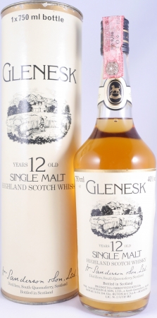 Glenesk 12 Years Black Screw Cap Highland Single Malt Scotch 40,0%