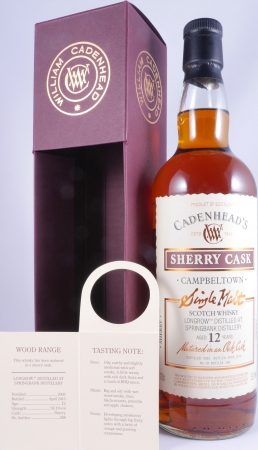 Longrow 2001 12 Years Sherry Cask Cadenhead Campbeltown Single Malt Scotch Whisky Cask Strength 53.1%