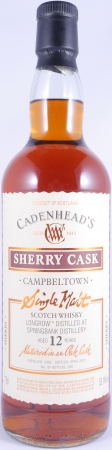 Longrow 2001 12 Years Sherry Cask Cadenhead Campbeltown Single Malt Scotch Whisky Cask Strength 53.1%