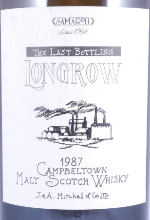 Longrow 1987 20 Years Oak Cask No. 116 Samaroli Very Limited Edition The Last Bottling Campbeltown Single Malt Scotch Whisky 45,0%
