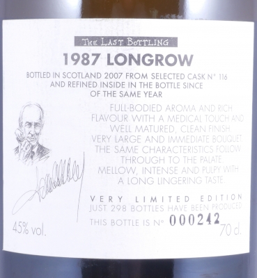 Longrow 1987 20 Years Oak Cask No. 116 Samaroli Very Limited Edition The Last Bottling Campbeltown Single Malt Scotch Whisky 45,0%