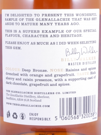 GlenAllachie 1990 27 Years Sherry Butt Cask No. 2515 50th Anniversary Special Release Speyside Single Malt Scotch Whisky 44,9%