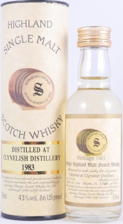 Clynelish 1983 15 Years Oak Cask No. 730 Miniature Highland Single Malt Scotch Whisky Signatory Vintage 43.0%