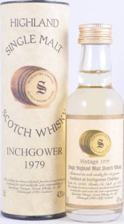 Inchgower 1979 15 Years Oak Cask No. 12465 Miniature Signatory Vintage Speyside Single Malt Scotch Whisky 43.0%