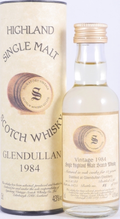 Glendullan 1984 11 Years Oak Cask No. 3475 Miniature Highland Single Malt Scotch Whisky Signatory Vintage 43.0%