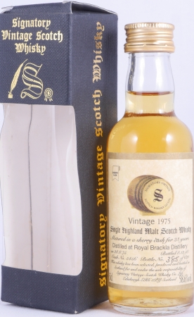 Royal Brackla 1975 23 Years Sherry Cask No. 5456 Miniature Highland Single Malt Scotch Whisky Signatory Vintage 58.6%