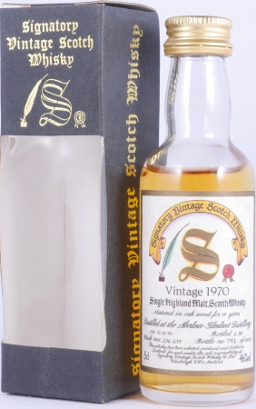 Aberlour-Glenlivet 1970 19 Years Oak Cask Nos. 236-239 Miniatur Highland Single Malt Scotch Whisky Signatory 46.0%