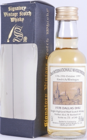 Dallas Dhu 1978 19 Years Oak Cask Miniatur Highland Single Malt Scotch Whisky Signatory Vintage 59.6%