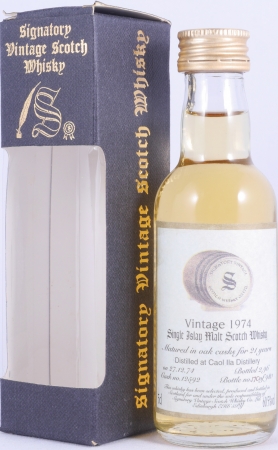 Caol Ila 1974 21 Years Oak Cask No. 12592 Miniature Signatory Vintage Islay Single Malt Scotch Whisky Cask Strength 60.5%