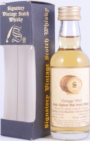 Macallan 1965 28 Years Sherry Butt No. 1533 Miniature Highland Single Malt Scotch Whisky Signatory Vintage 55.7%