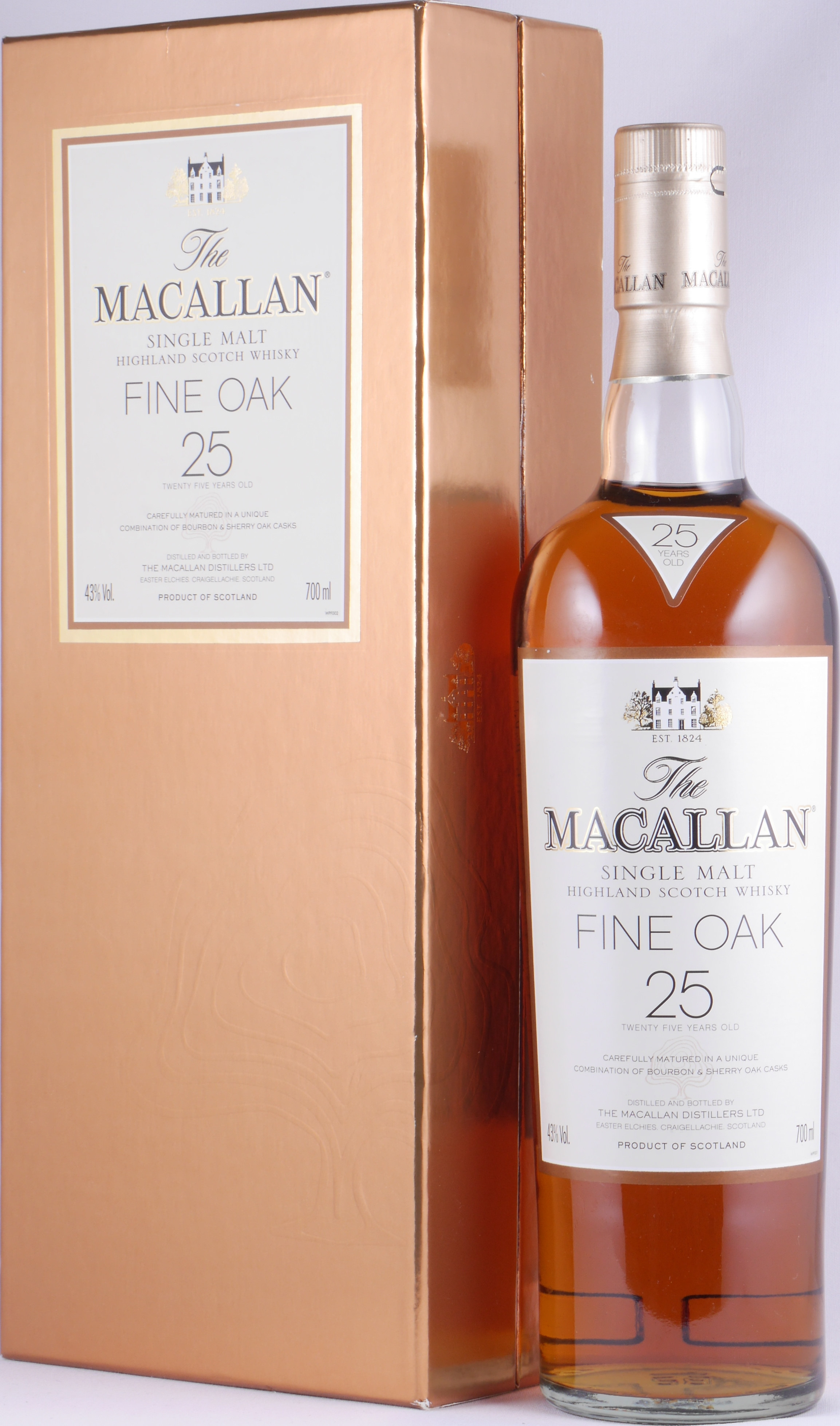 Buy Macallan 25 Years Fine Oak Release 2004 Highland Single Malt Scotch Whisky 43 0 Vol At Amcom Secure Online