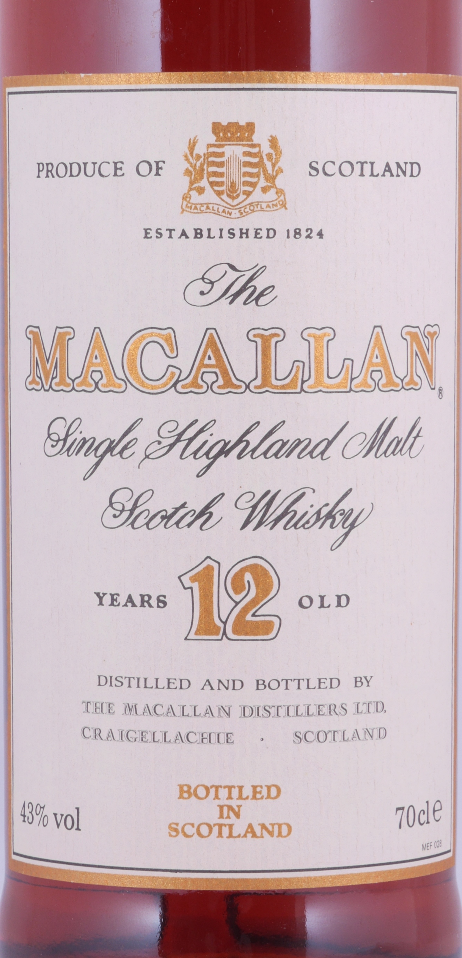 Buy Macallan 12 Years-old Sherry Wood Highland Single Malt Scotch Whisky 43.0% ABV old bottling for Remy Germany at Amcom secure online Buy Macallan 12 Years-old Sherry Wood Highland Single Malt Scotch Whisky 43.0% ABV old bottling for Remy Germany at Amcom secure online