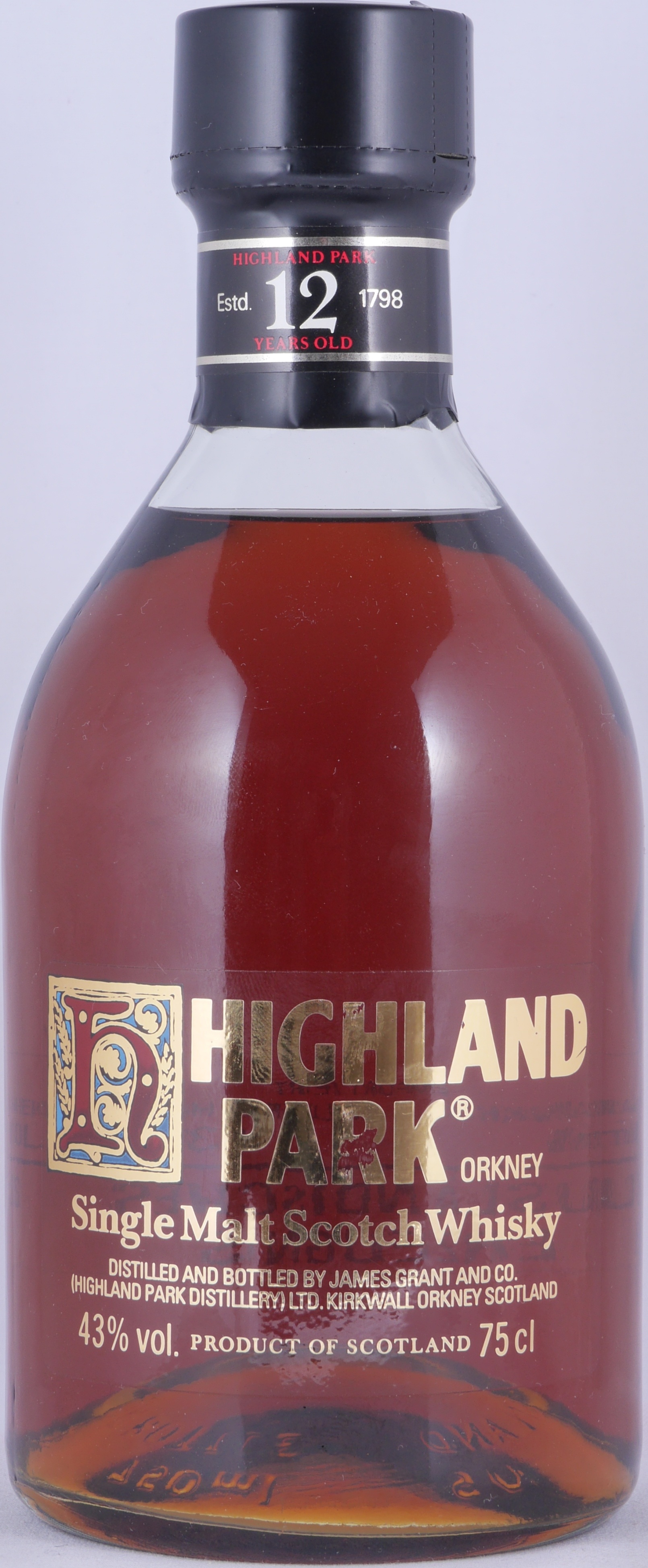 Highland Park 12 Year Old Dumpy Single Malt Scotch Whisky, 70cl, 40% A —  Old and Rare Whisky