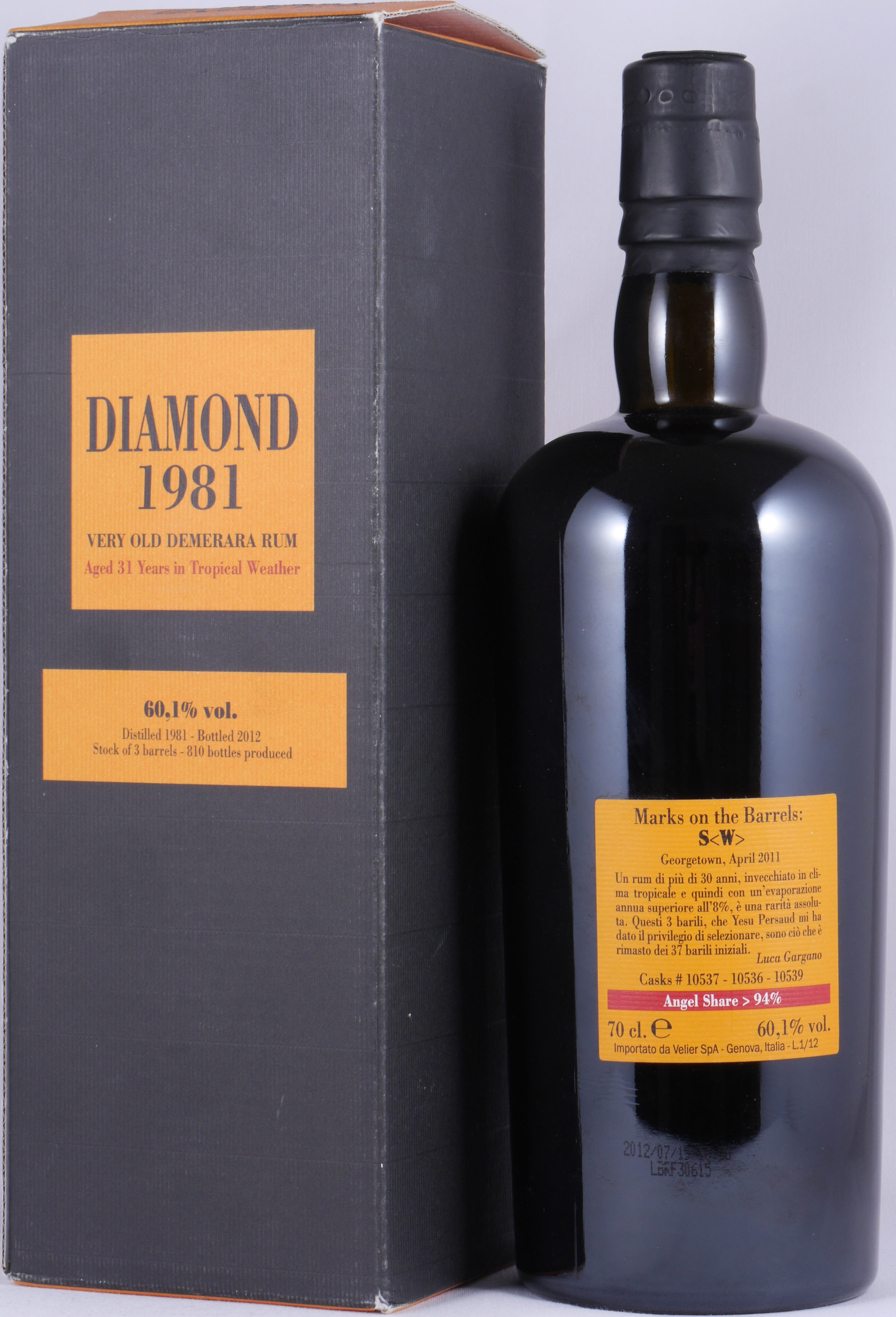 Buy Velier Diamond 1981 31 Years-old Cask #10537-10536-10539 Very