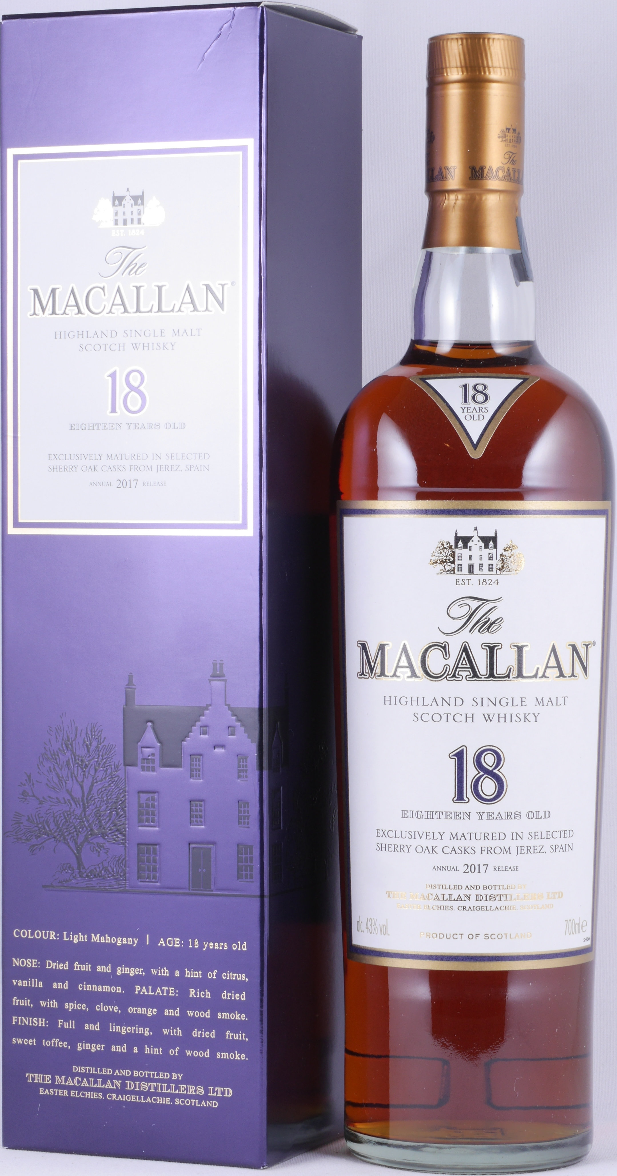 Macallan 18yr Sherry Oak Single Malt Scotch