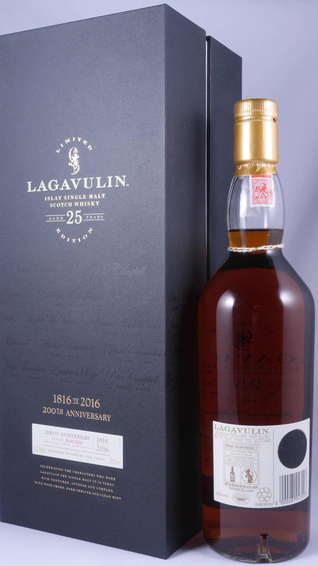 Lagavulin 25 Years 200th Anniversary Single Malt Whisky 51.7%