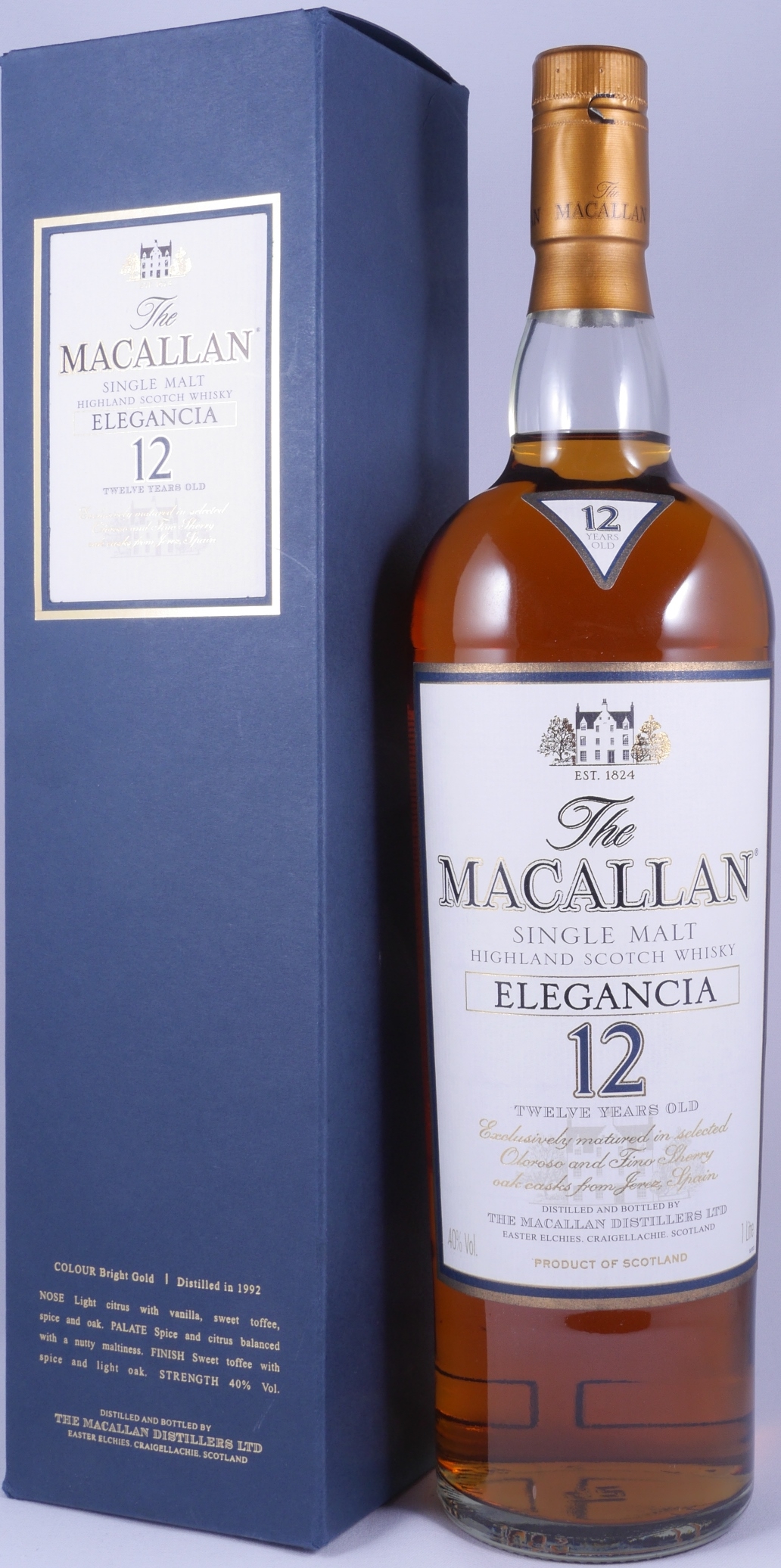 Buy Macallan 12 Years Elegancia Sherry Cask Highland Single Malt Scotch Whisky 40 0 Abv At Amcom Secure Online