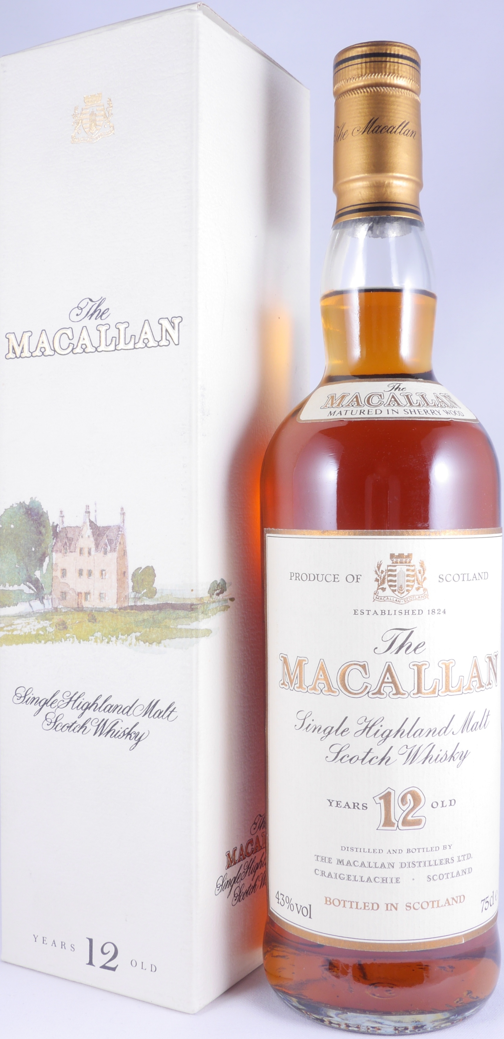 Buy Macallan 12 Years Sherry Wood Highland Single Malt Scotch Whisky 43 0 Vol Rare Old Bottling From The 70s For Jumac Gmbh Bonn At Amcom Secure Online