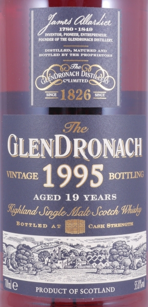 Glendronach 1995 19 Years Pedro Ximenez Sherry Cask Highland Single Malt Scotch Whisky Cask Strength 55,8%