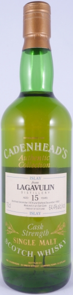Lagavulin 1978 15 Years Oak Cask Cadenheads Authentic Collection Islay Single Malt Scotch Whisky Cask Strength 64,4%