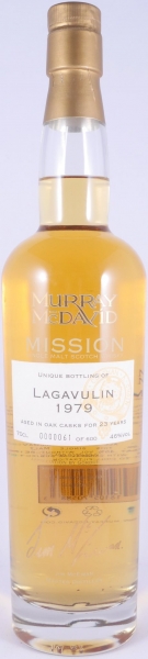 Lagavulin 1979 23 Years 1st Fill American Oak Murray McDavid Mission Edition Selection Number One Islay Single Malt Scotch Whisky 46.0%