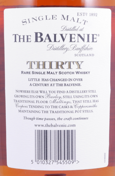 Balvenie Thirty 30 Years Edition 2006 Bourbon Casks und Oloroso Sherry Butts Highland Single Malt Scotch Whisky 47,3%
