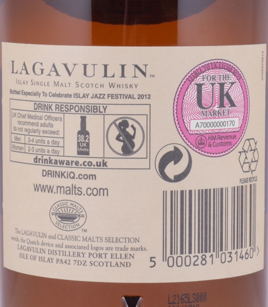 Lagavulin 1997 15 Years Refill Sherry Butt Cask No. 1894 Islay Jazz Festival 2012 Islay Single Malt Scotch Whisky 54,5%