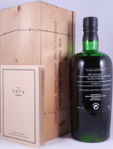 Macallan The 1874 Replica 1st Edition Pure Highland Single Malt Scotch Whisky 45.0%