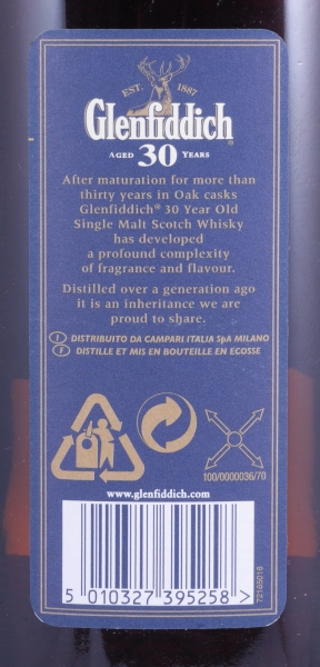 Glenfiddich 30 Years Release 2006 Speyside Pure Single Malt Scotch Whisky 40,0%